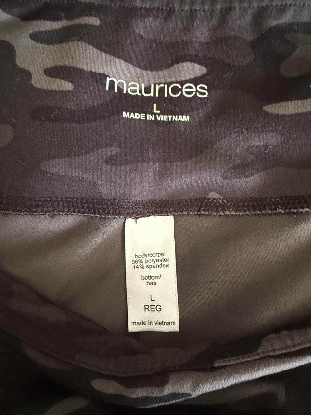 Maurices Camouflage Leggings in Charcoal and Dark Gray 0056